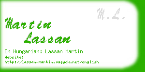 martin lassan business card